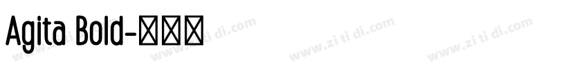 Agita Bold字体转换